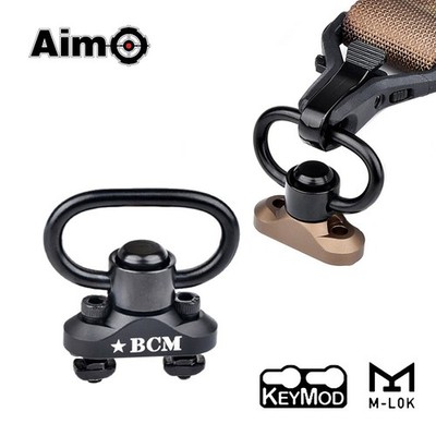 BCM QD Sling Swivel Adapter Rail Mount For M-LOK KEYMOD System Strap Buckle