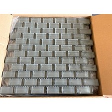 24PCS Cask Tile 11-in x 12-in Polished GRAY Glass Mosaic Wall Tile