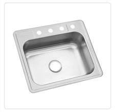 Glacier Bay 25 in. Drop in Single Bowl 20-Gauge Stainless Steel Kitchen Sink