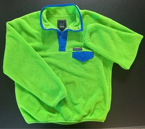 Gap Original Arctic Fleece Reissue Retro Vintage Lime Green Neon Blue - product listing photo