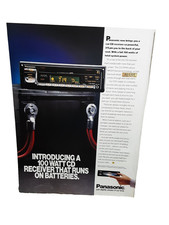 1991 Panasonic Car Stereo Print Ad 100 Watt CD Receiver Vintage Audio Tech