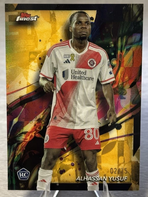 🔥⚽️ALHASSAN YUSUF 2024 Finest MLS Gold Refractor Common /75 #REVOLUTION!!!⚽️🔥