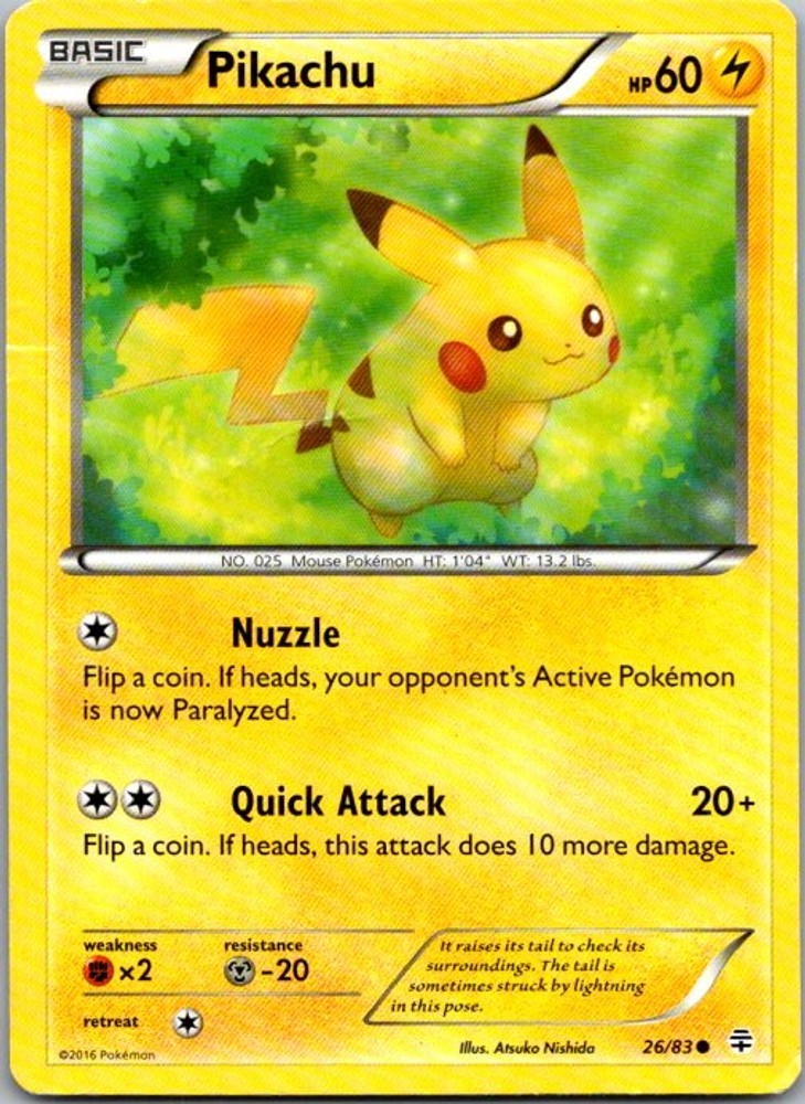 Pikachu Common Damaged GEN 26/83