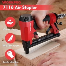 WORKPRO Drucklufttacker Druckluftpistole mit Sicherheitsnase 1884 tlg. Klammern