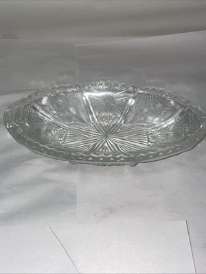 Higbee DELTA Panelled Thistle Oval Bowl 4.5 X 8 Inch