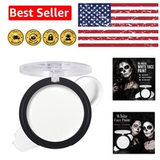 High Pigment Waterproof White Cream Face Paint for Halloween Makeup - 1.73 Oz