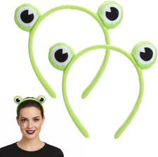 2 Pack Funny Frog Eye Spa Headbands Soft Elastic Hair Wrap Women Yoga