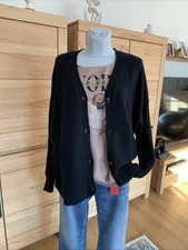 Allude Strickjacke Cardigan Schwarz Gr. 44 Ca...
