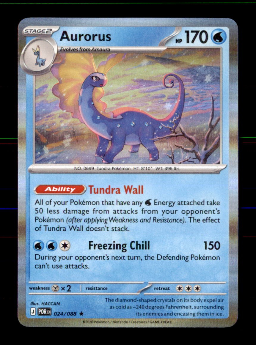 Aurorus 024/088 Rare Perfect Order Pokemon Holo Near Mint