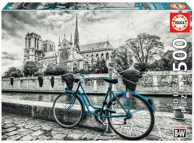 NEW Educa Jigsaw Puzzle 500 Pieces 10+ Ages Bike near Notre Dame