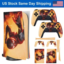 Skin Sticker Decal For Playstation 5 PS5 Console&Controllers (Disk)-Red Spider