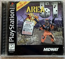 Area 51 Sony PlayStation 1 PS1 Black Label Complete CIB Mint Disc