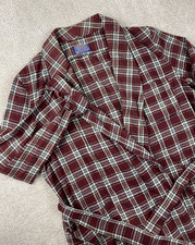 Vintage Pendleton Robe Mens Large Red Plaid Pure Wool Sleepwear 50s 60s USA Made