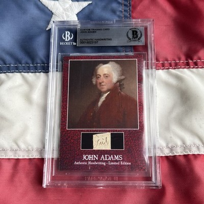 John Adams Handwritten Word Removed From a Beckett Autograph Document Signed