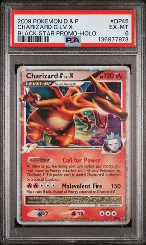 PSA 6 Pokemon TCG Charizard G Lv.X DP45 Diamond & Pearl Black Star Promo