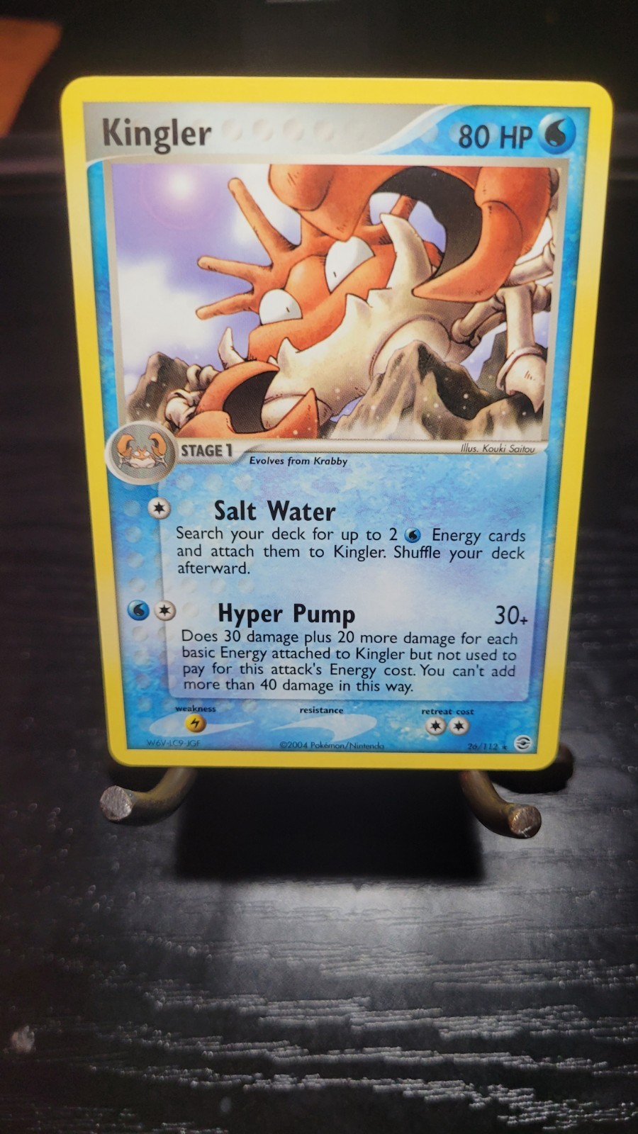 Kingler – Fire Red & Leaf Green #26/112 – Rare – NM – English – 2004