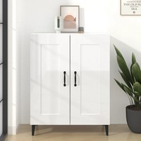 Sideboard Hochglanzweiß 69,5 Cm X 34 Cm X 90 Cm Holzwerkstoff