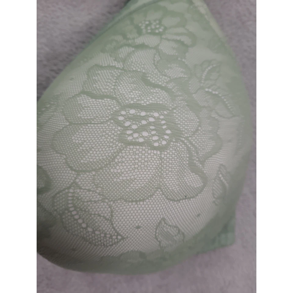 Sujetador con aros ligeramente forrado cobertura completa encaje verde cacique 50F Foto 3 de 4