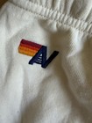 NEW AVIATOR NATION 5 Stripe Sweatpants Women's Size S Vintage White / Blue SMALL — photo 6