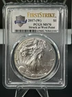 2017-W Silver Eagle PCGS MS70 First Strike 225th Anniversary Shield Label RARE!!
