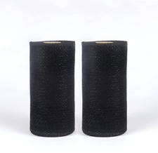 2 Pack 6 Inch Poly Mesh Ribbon-Total 20 YardsSolid BlackNo Metallic Foil