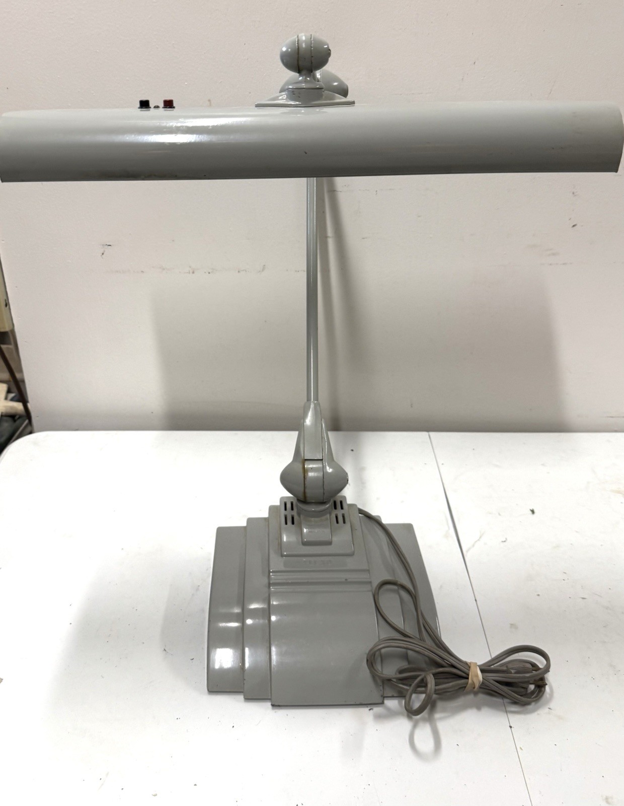 50s MCM Art Specialty Co FLEXO Metal Industrial Articulating Drafting Desk Lamp