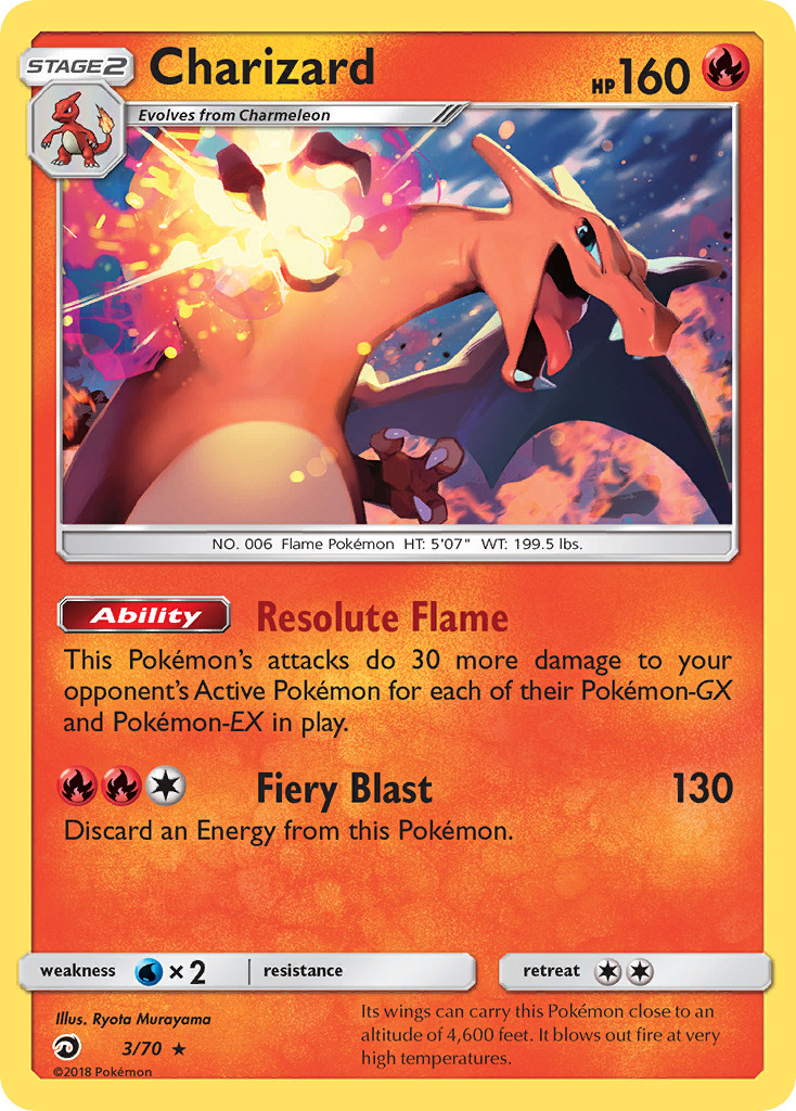 CHARIZARD 3/70 HOLO RARE DRAGON MAJESTY POKEMON NEAR MINT