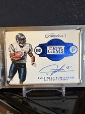 Ladanian Tomlinson 2017 Flawless 1st Round Draft Gems #1/10 On Card Auto