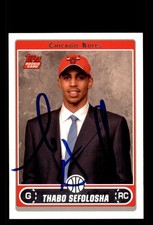 Signed Basketball Card Auto Thabo Sefolosha 2006-07 Topps #257 Chicago Bulls