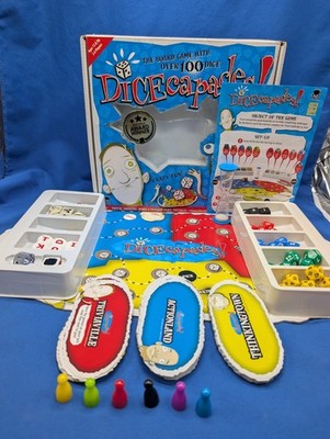 DICECAPADES Board Game 2011 Haywire Trivia Drawing Word Number Dice COMPLETE