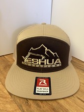 Richardson Men Snapback Hat Tan Brown Adjustable Mesh Back Flat Bill One Size