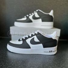 Customized Air Force 1 Low: Black White Sneaker Custom