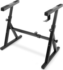 Heavy Duty Folding Keyboard Stand - Adjustable Z Design for 54-88 Key Pianos