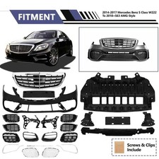 Front Bumper Kit For Mercedes Benz 2014-2020 W222 S Class W Grille Modified