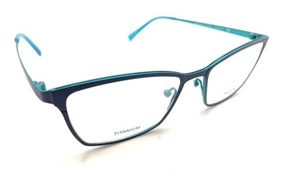 Modo NEW Model 4222 PTRLM Blue Green Rectangle Eyeglasses Frames 51-16 138 Japan