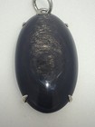 Handmade Sterling 925 Silversheen Obsidian 104.5ct Pendant Volcanic Glass 2.145" — photo 8