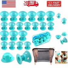 40 Pcs Magic Hair Rollers Include 20 pcs Large Silicone Curlers and 20pcs Sma...