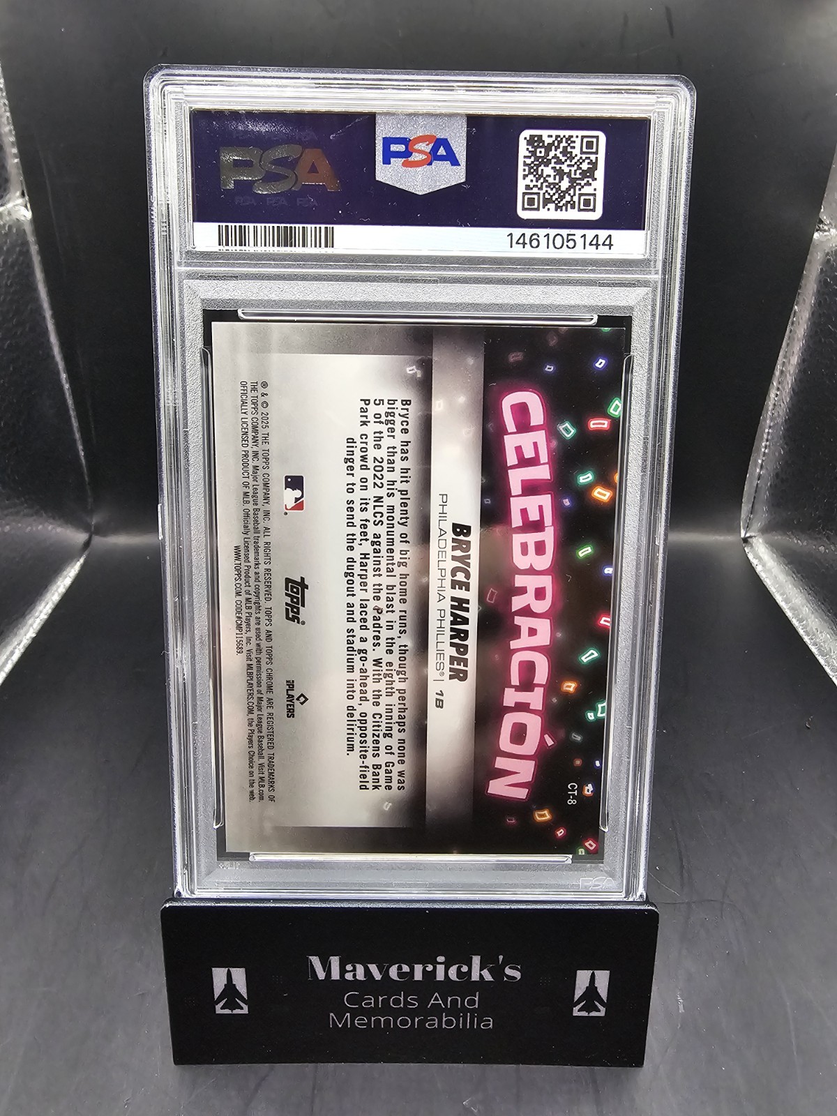 2025 Topps Chrome Update Series - Celebración Bryce Harper #CT-8 PSA 10 view 4