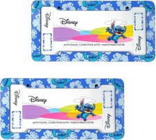 Lilo & Stitch License Plate Frames 2-Pack + Air Freshener Blue Universal