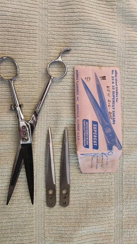 Vintage Supercut Detachable Blade Hair Cutting Shears w Extra Blades USA