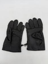 Vintage Men  s Women  s Black Leather Light Duty Gloves Utility Military Size 5