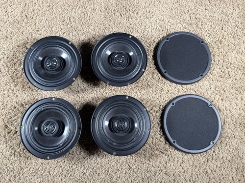 Harley Davidson 5.25" Touring Speaker 2 Ohms OEM Set 4x w/ Rear Grilles Ultra