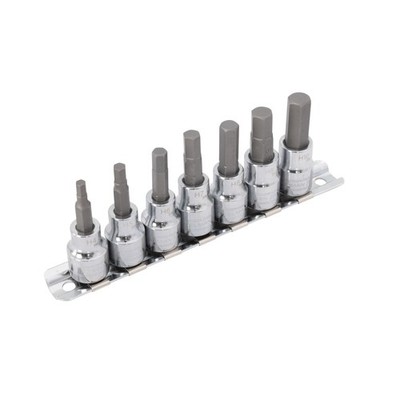 STEELMAN PRO 7-Piece 3/8-Inch Drive Metric Hex Bit Socket Set, 78381