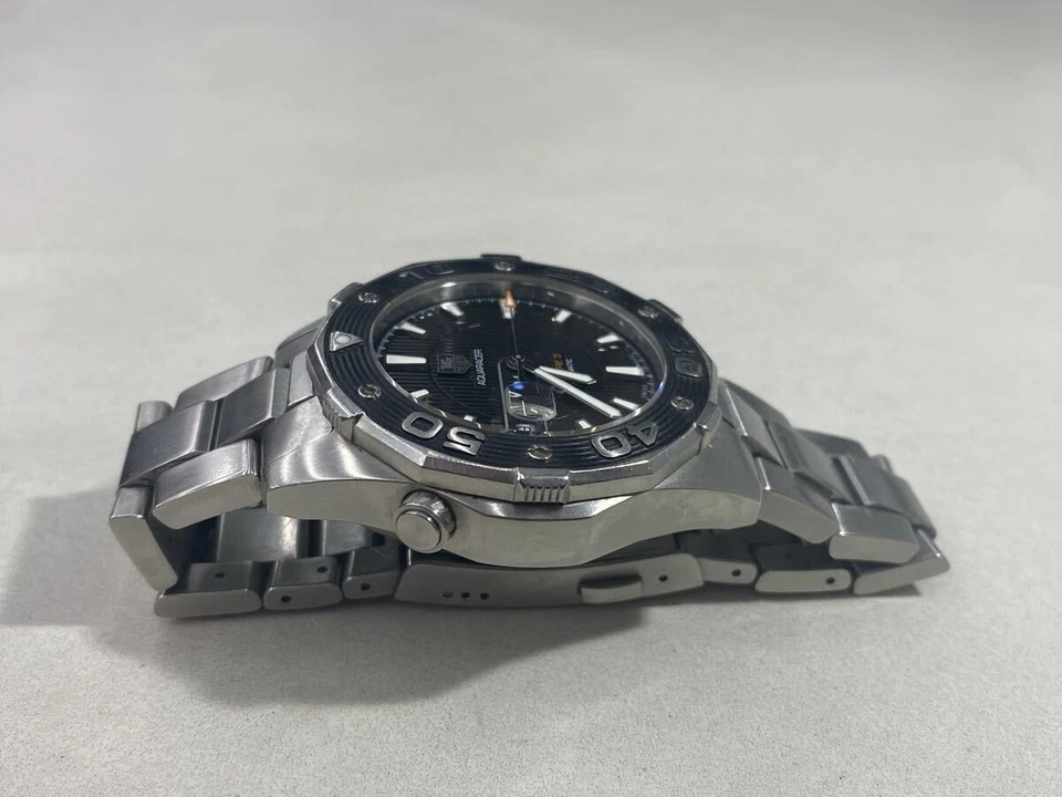 Автоматический дайверский калибр TAG HEUER Aquaracer 5 WAJ2110 500 м черный циферблат 43 мм - Изображение 3 из 4