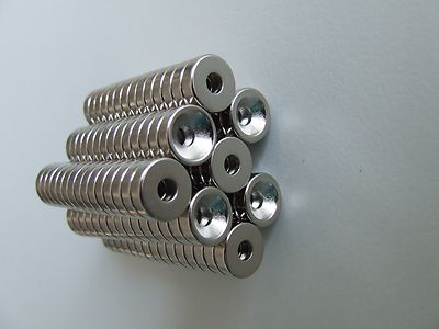 Ringmagnet mit Senkung 30/5,3 x 5mm - Neodym (NdFeB) - Nord (N-Pole