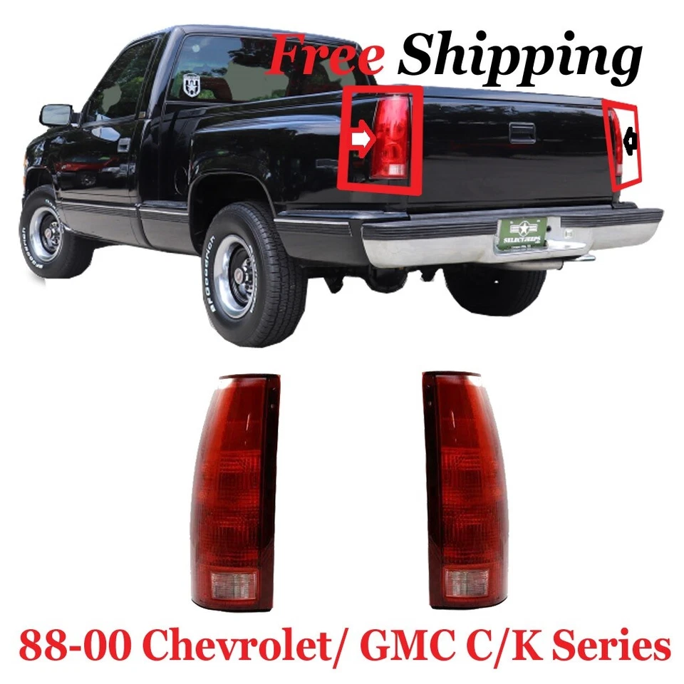 For 1988 - 93 Chevrolet C1500 Truck Headlight Signal Side Marker & Taillamp 10Pc Foto 2 de 4