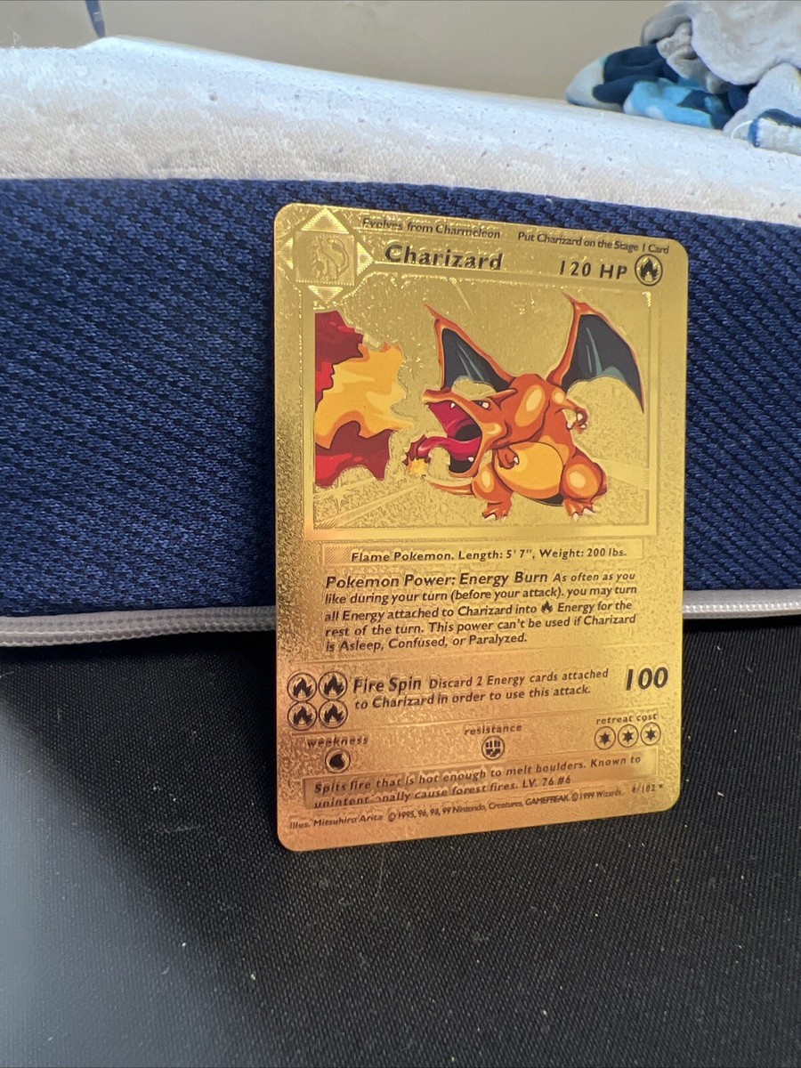 Golden Charizard Pokemon Card 6/102 | eBay