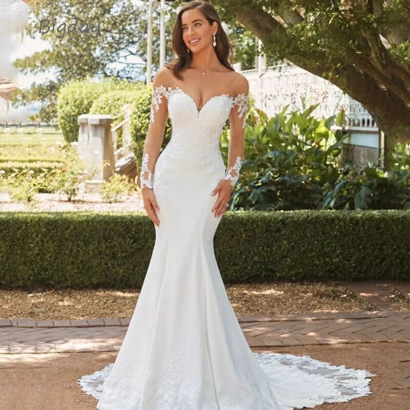 navy blue dress for baby girl Sheath Bateau Long Sleeves Backless Bohemian Wedding Dress WD400 US16 / Ivory main image 1