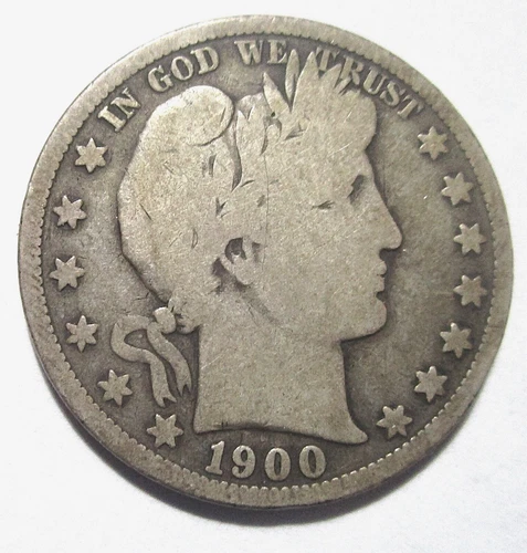 1900-s Barber Half Dollar VERY GOOD