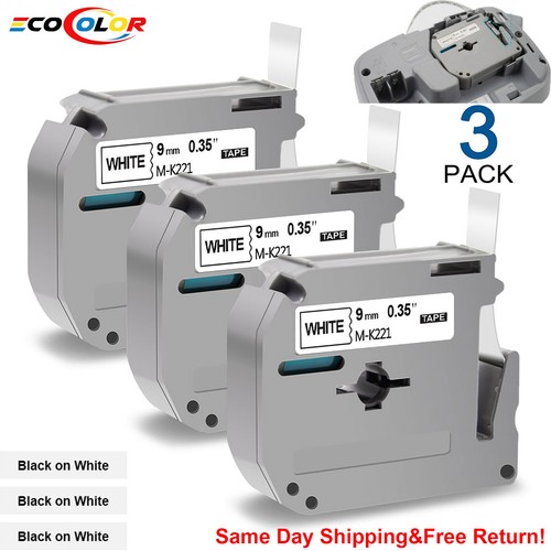 Fit For Brother P-Touch M-K221 M-K231 Label Tape 9mm 12mm White PT-65 75 80 M95 - Picture 16 of 24